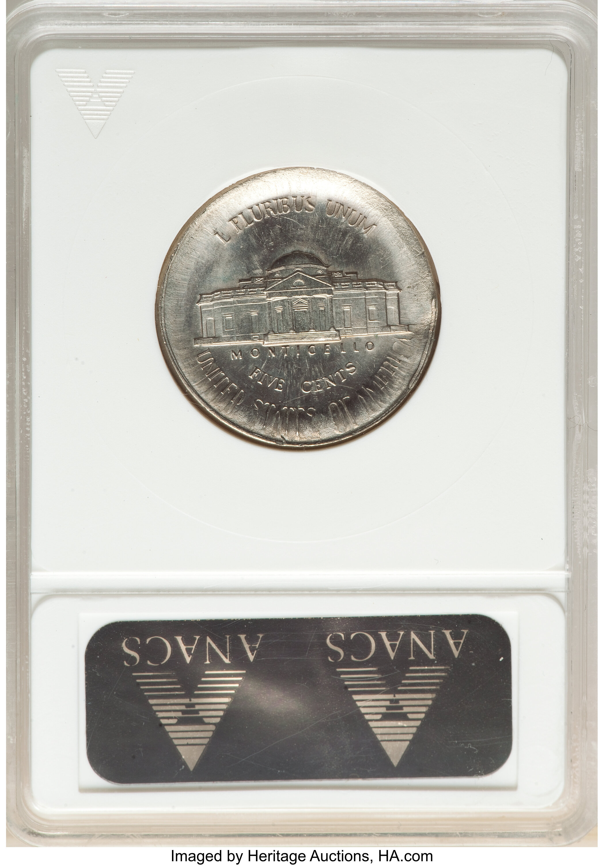 image for: 1989-P 5C Jefferson Nickel -- Broadstruck, Indent -- MS60 ANACS....