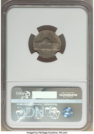 image for: 1995-P 5C Jefferson Nickel -- Struck On a 10C Blank -- AU55 NGC. (2.3 grams)...