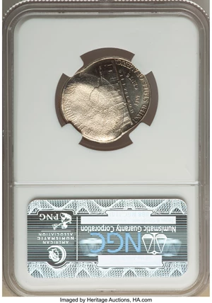 image for: 1995-P 5C Jefferson Nickel -- Double Struck, Second Strike Off Center -- MS64 NGC....