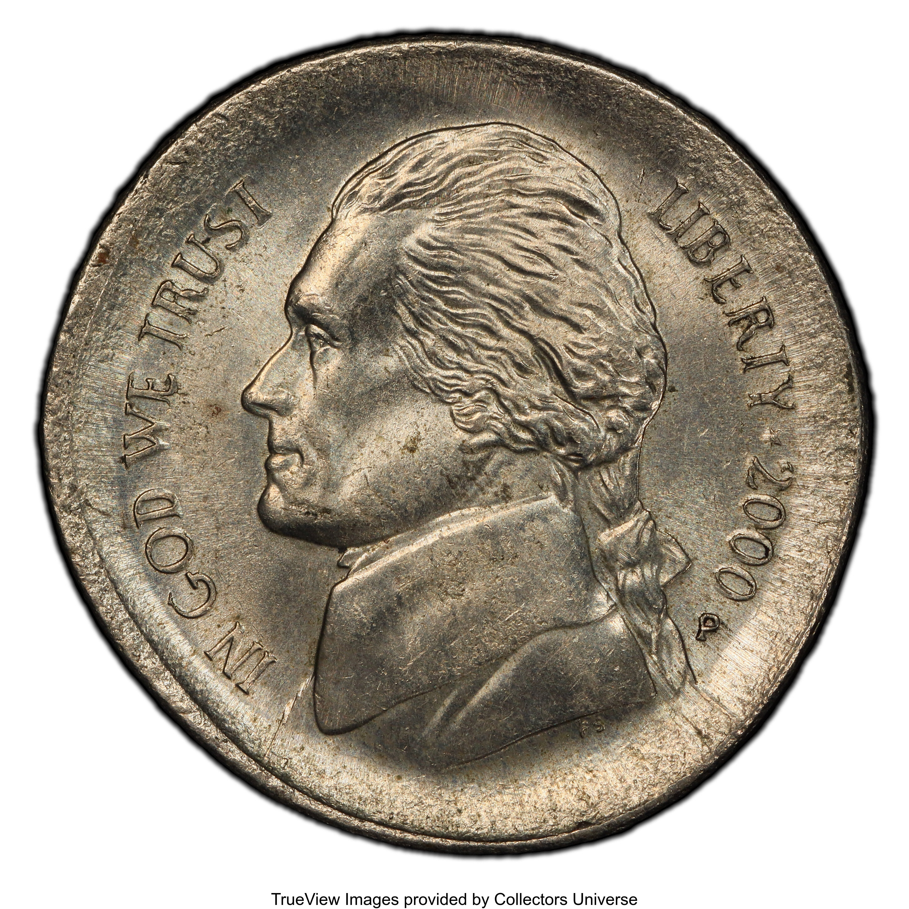 image for: 2000-P 5C Jefferson Nickel -- Broadstruck -- MS63 PCGS....