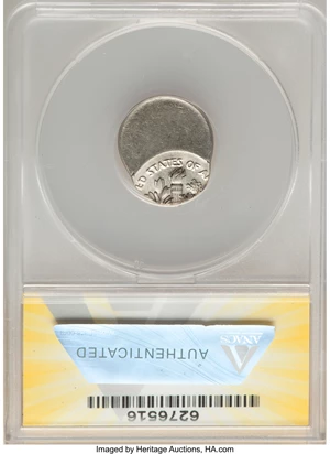 image for: 1998-P 10C Roosevelt Dime -- Struck 70% Off Center @1:00 -- MS64 ANACS....