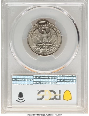 image for: 1996-P 25C Washington Quarter Dollar -- Double Struck, Second Strike 96% Off Center -- AU58 PCGS....