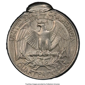 image for: 1996-P 25C Washington Quarter Dollar -- Double Struck, Second Strike 96% Off Center -- AU58 PCGS....