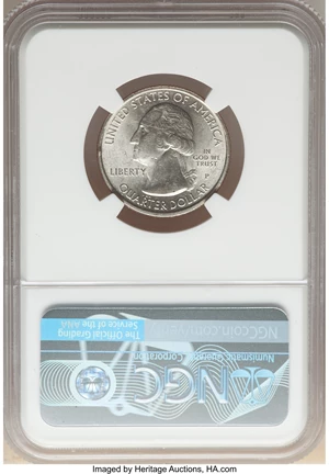 image for: 2020-P 25C American Samoa Park Quarter Dollar -- Reverse Struck Thru -- MS62 NGC....