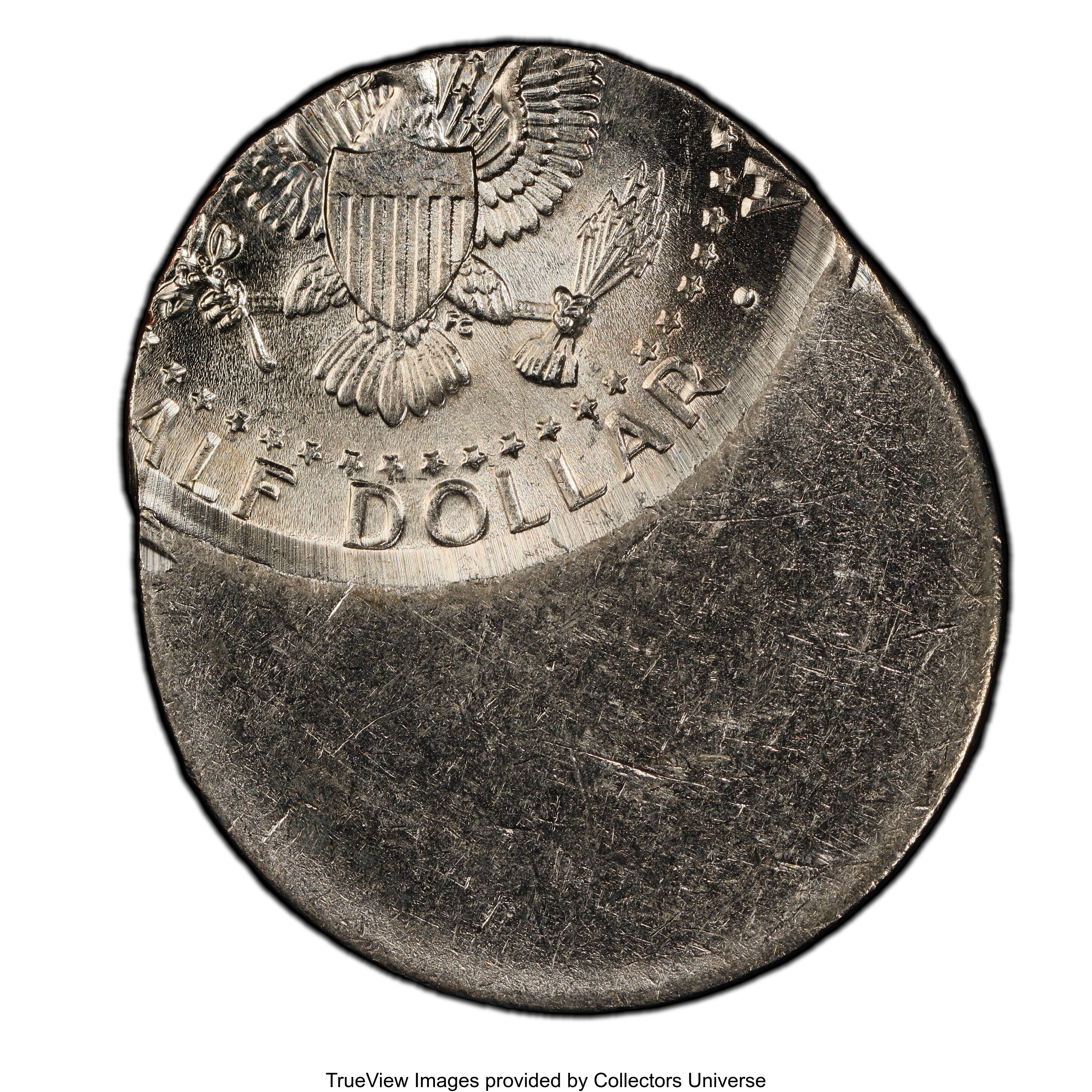 image for: No Date 50C Kennedy Half Dollar -- Struck 60% Off Center -- MS63 PCGS. From the Fred Weinberg Collection....