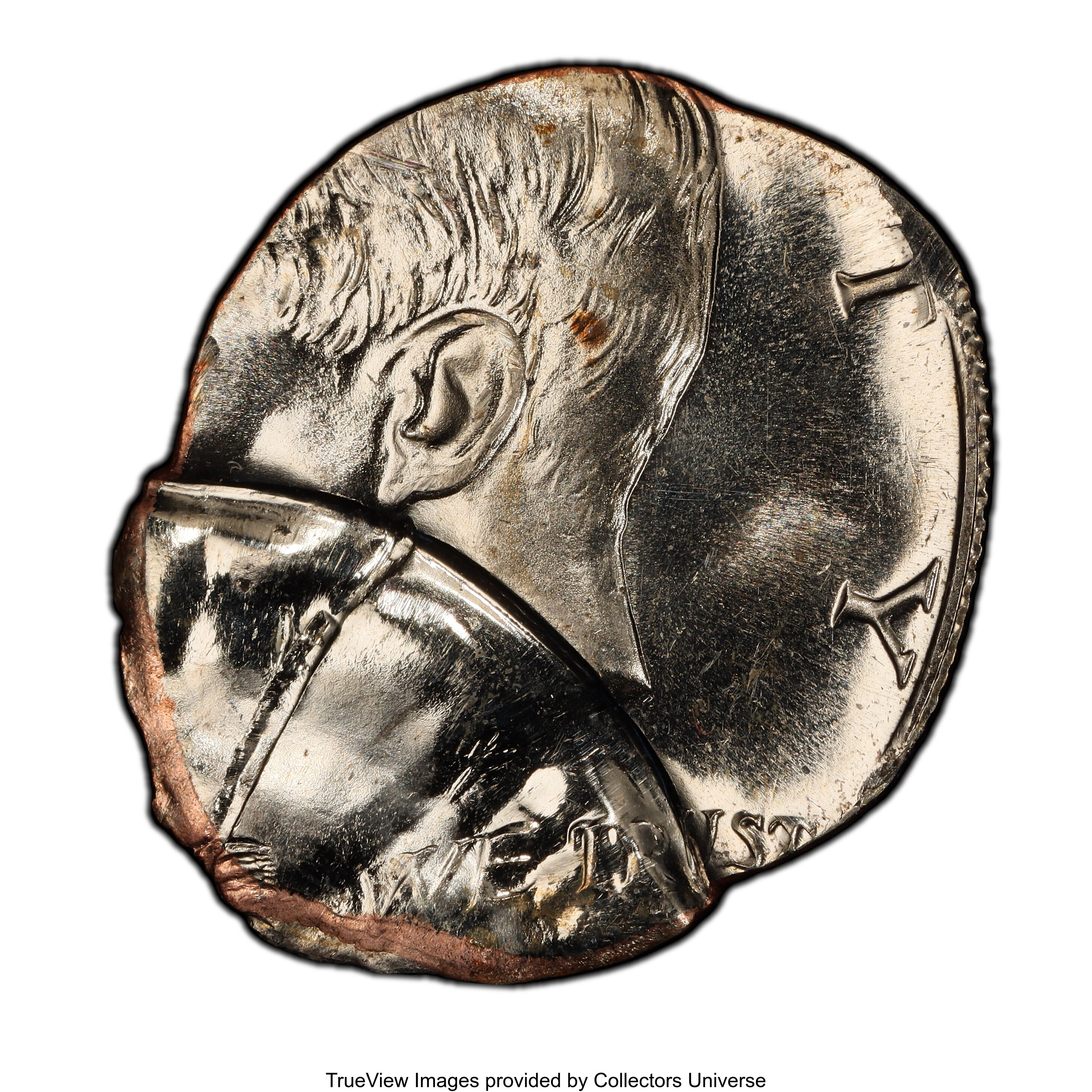 image for: No Date 50C Kennedy Half Dollar -- Double Struck on 10C Planchet -- MS64 PCGS. From the Fred Weinberg Collection....