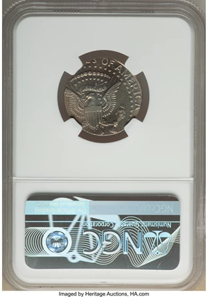 image for: (1995)-P 50C Kennedy Half Dollar -- Struck On a 5C Planchet -- MS65 NGC. (5 grams)....