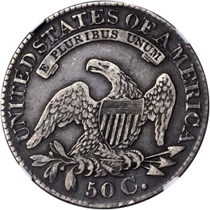 image for: 1827 Capped Bust Half Dollar. O-109. Square Base 2. VF-35 (NGC).