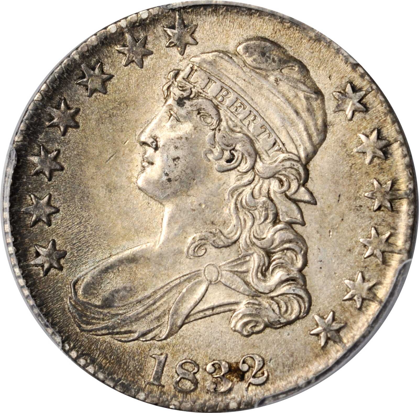 image for: 1832 Capped Bust Half Dollar. O-105. Small Letters. AU-55 (PCGS).