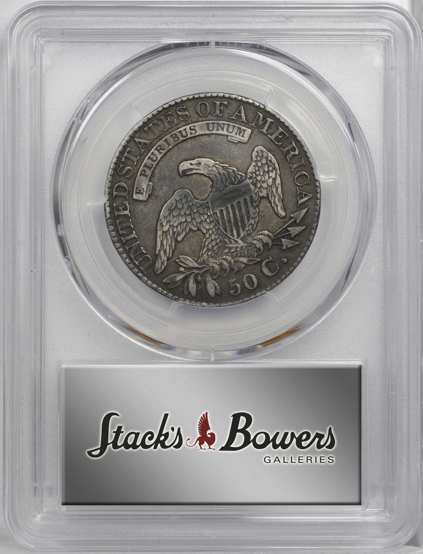 image for: 1827 Capped Bust Half Dollar. O-120. Rarity-5. Square Base 2. EF-40 (PCGS).