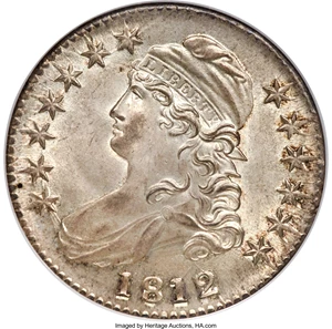 image for: 1812 50C Large 8, O-105a, R.2, MS66 NGC....