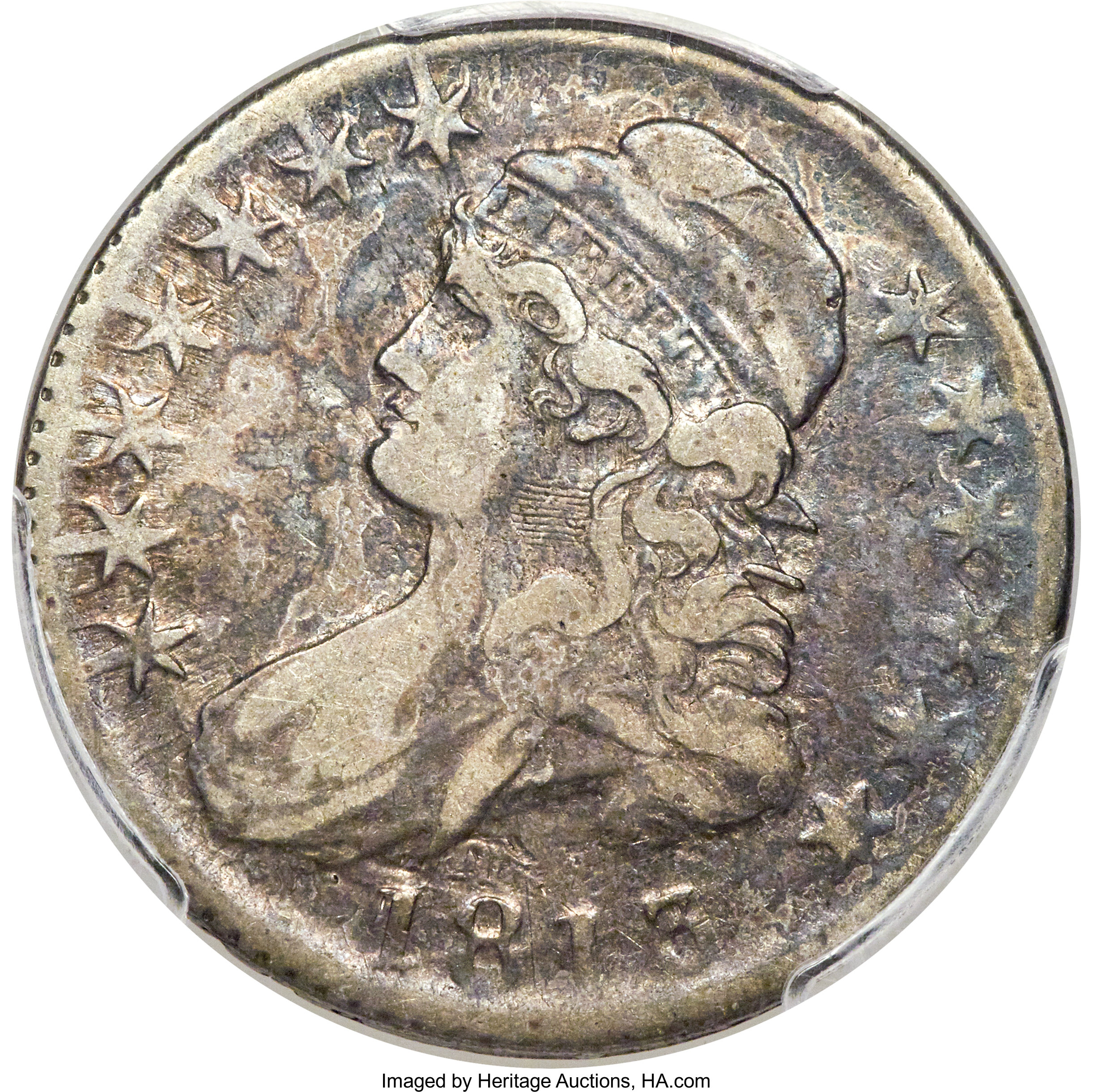 image for: 1813 50C Single Leaf, O-109a, R.5, VF20 PCGS....