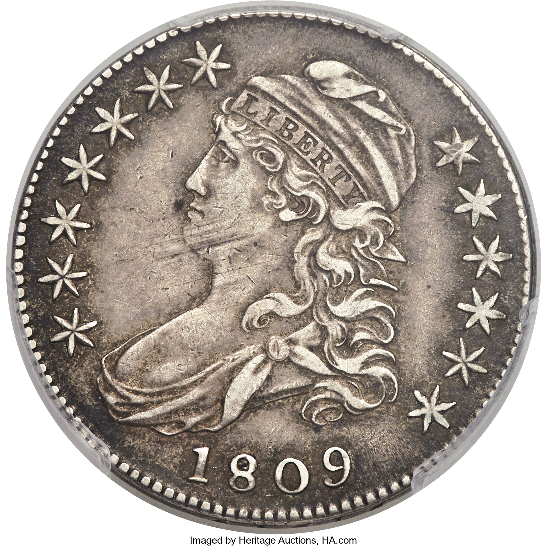 image for: 1809 50C Normal Edge, O-114a, R.5, XF40 PCGS Secure....