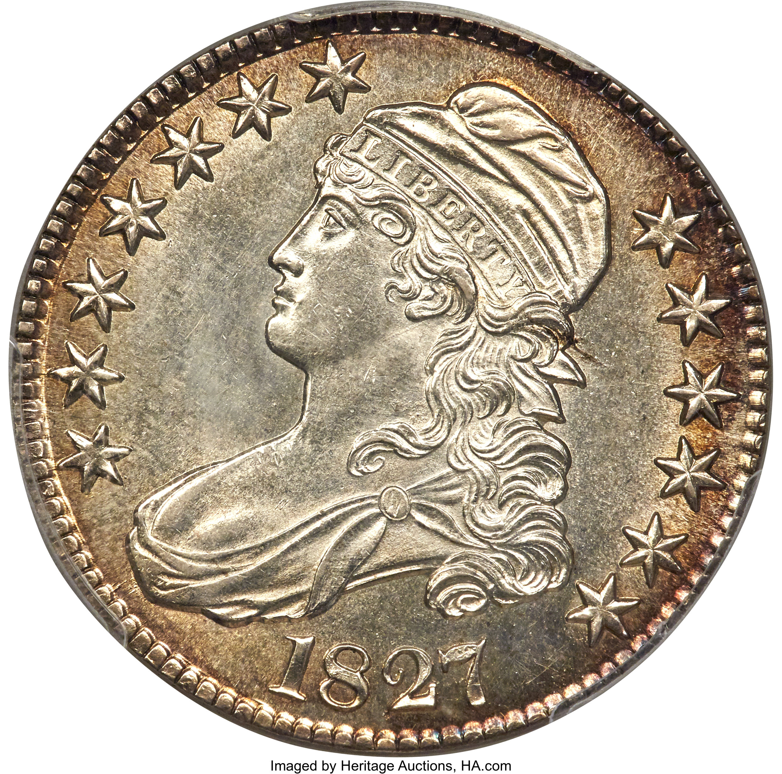 1827 50c Square Base 2, O-108a MS