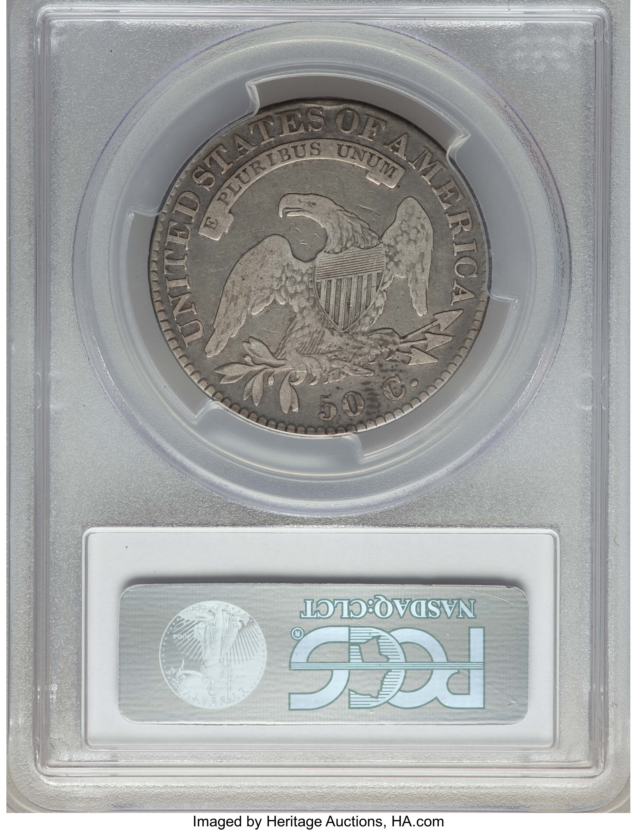image for: 1822 50C O-107, R.2, Fine 12 PCGS. PCGS Population: (4/16). NGC Census: (0/10). Fine 12. Mintage 1,559,573. ...