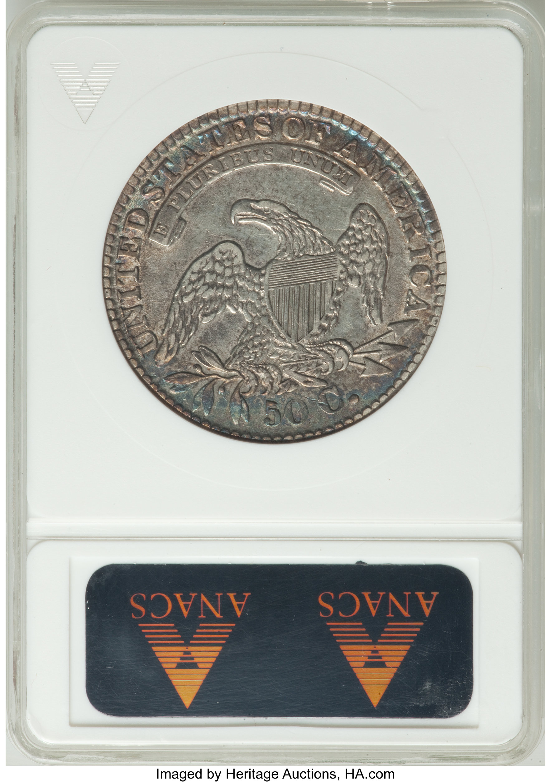 image for: 1832 50C Small Letters, O-105, R.3, XF40 ANACS.  Mintage 4,797,000....