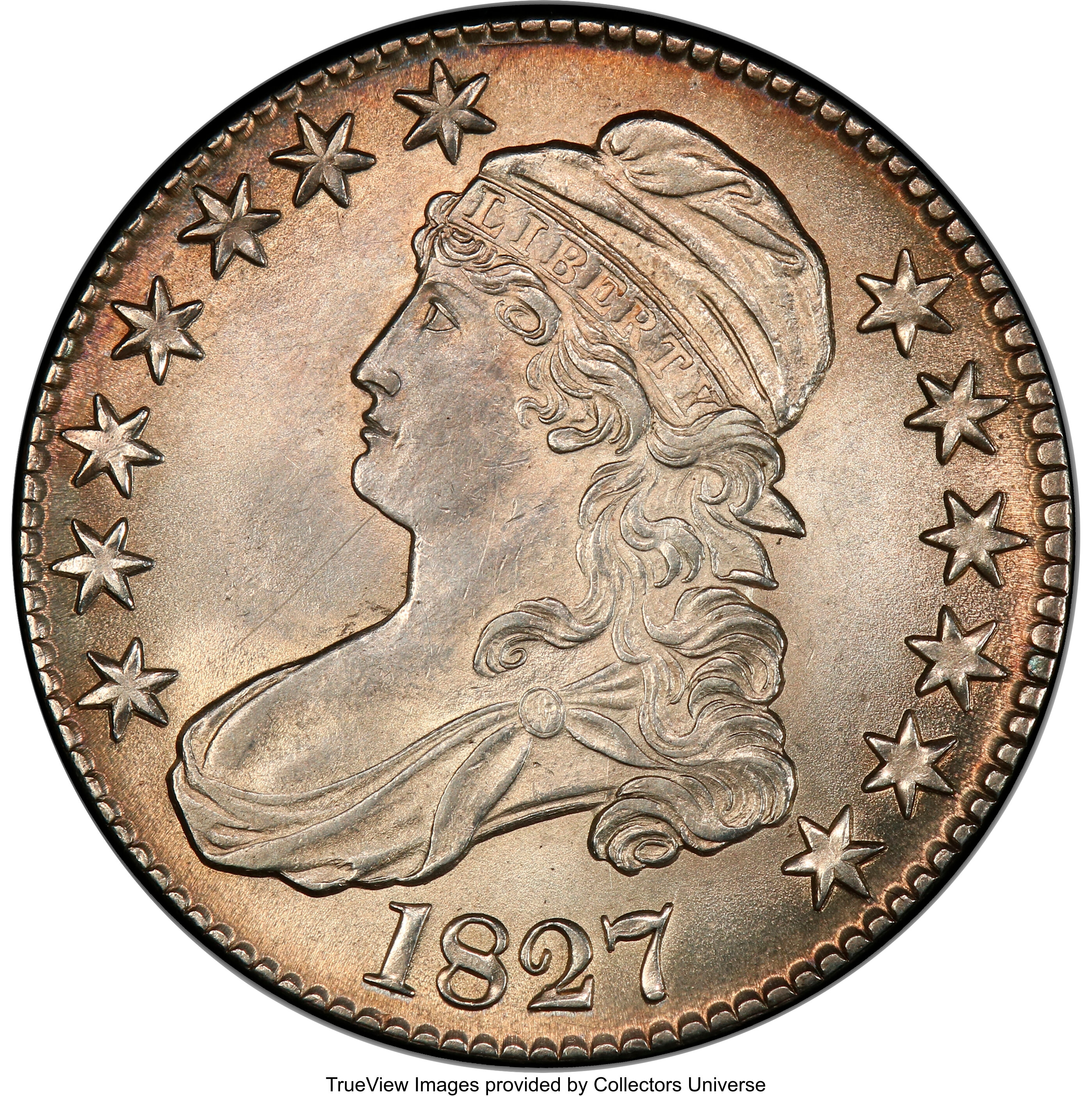 1827 50c Square Base 2, O-135 MS