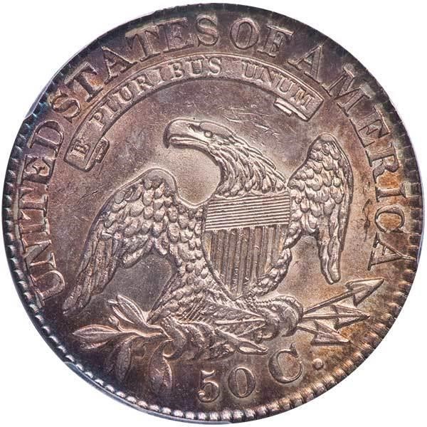 image for: 50C 1829 O-110. LARGE LETTERS. PCGS AU58