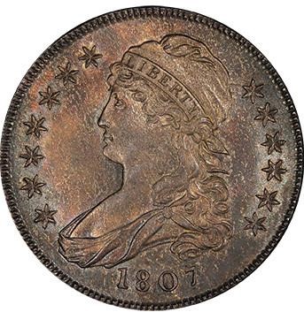 1807 50c Capped Bust, Small Stars, O-113a MS