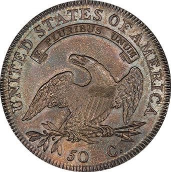 image for: 50C 1807 SMALL STARS. CAPPED BUST. PCGS MS65+