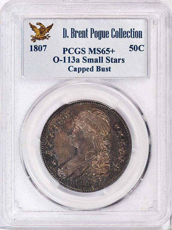 image for: 50C 1807 SMALL STARS. CAPPED BUST. PCGS MS65+