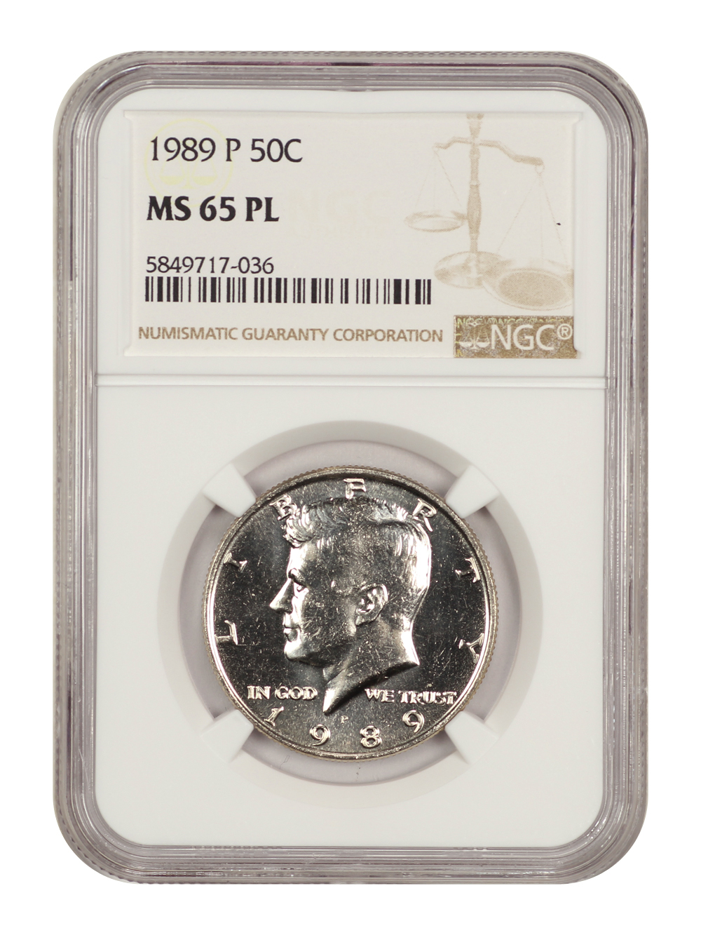 image for: 1989-P 50c NGC MS65 PL