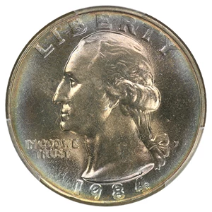 image for: 1984-P 25c PCGS MS66
