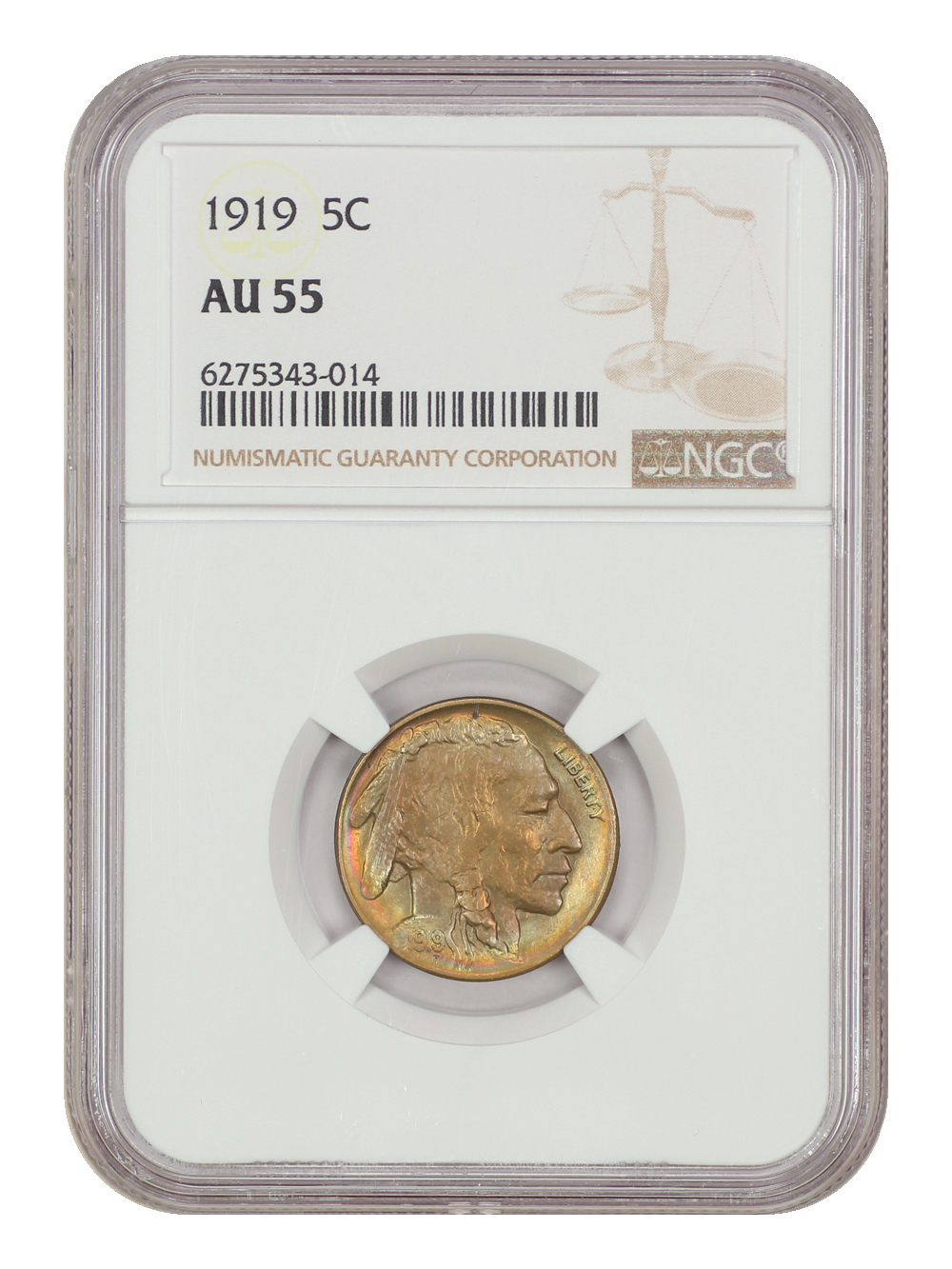 1919 5c VG10 CAC thumbnail 24