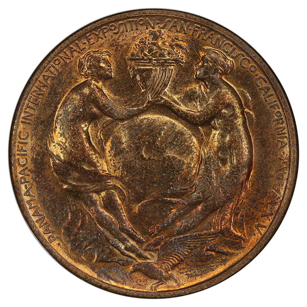image for: 1915 CA Pan-Pac Expo  Official  Gilt SC$1 NGC MS63 (HK-401)