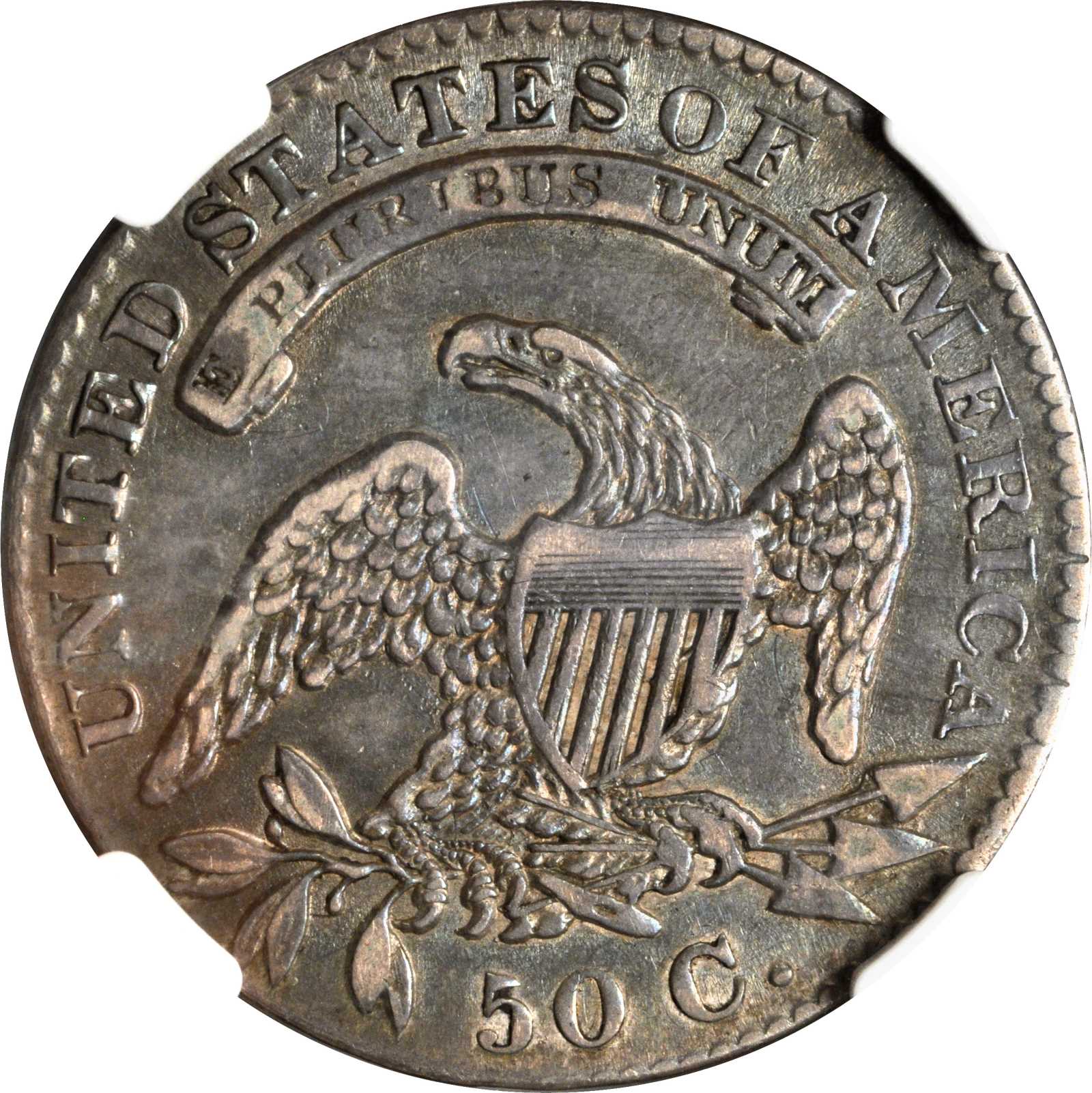 image for: 1832 Capped Bust Half Dollar. O-121. Rarity-3. Small Letters. AU-50 (NGC).