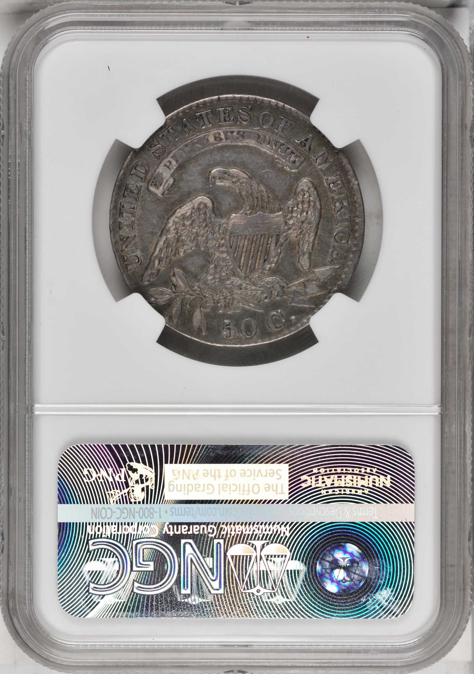image for: 1832 Capped Bust Half Dollar. O-121. Rarity-3. Small Letters. AU-50 (NGC).