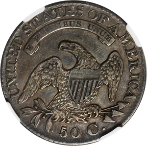 image for: 1827 Capped Bust Half Dollar. O-141. Rarity-3. Square Base 2. EF-40 (NGC).