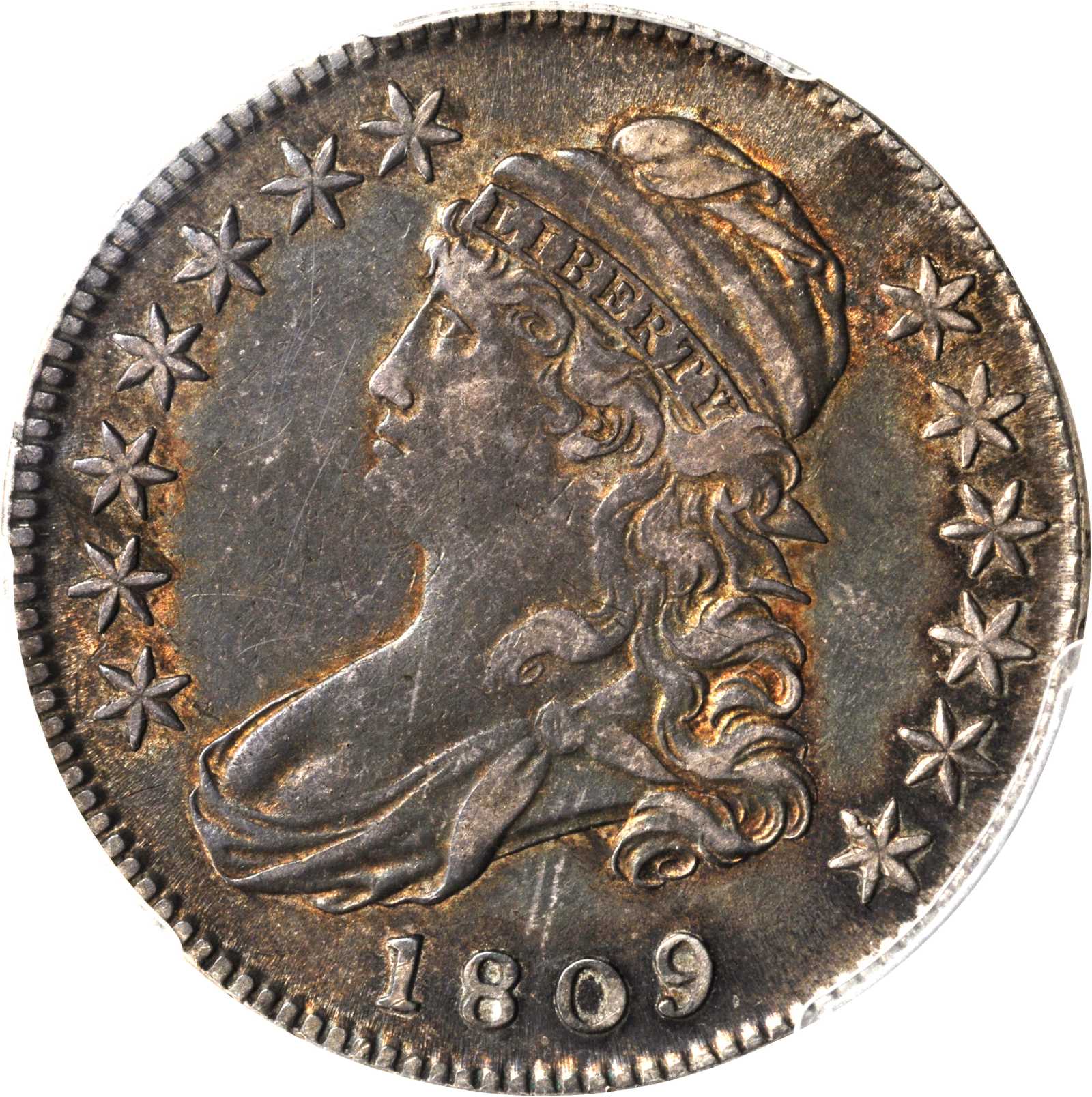 image for: 1809 Capped Bust Half Dollar. O-114a. Rarity-5. EF-45 (PCGS). CAC.
