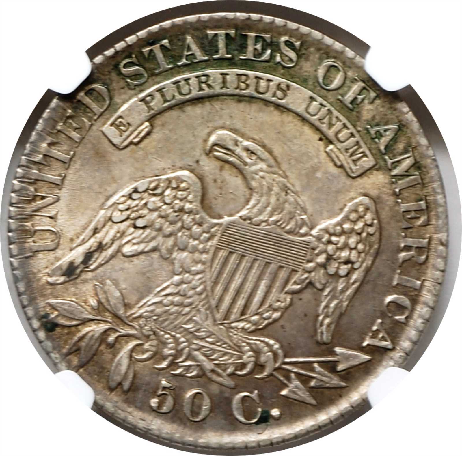 image for: 1830 Capped Bust Half Dollar. O-107a. Rarity-2. Small 0. AU-50 (NGC).
