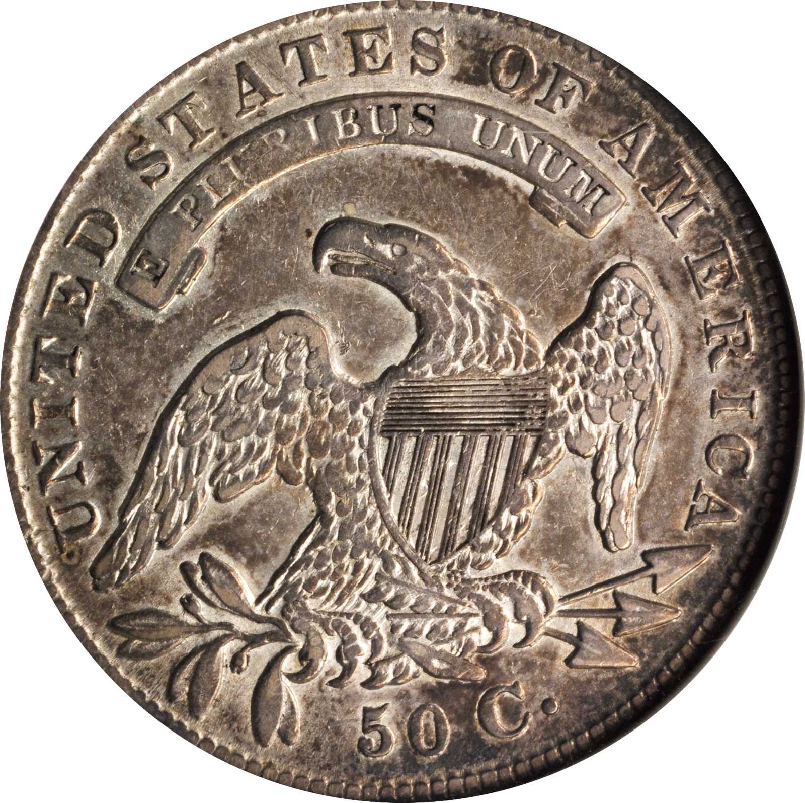 image for: 1836 Capped Bust Half Dollar. Lettered Edge. O-117. Rarity-3. AU-50 (ANACS). OH.