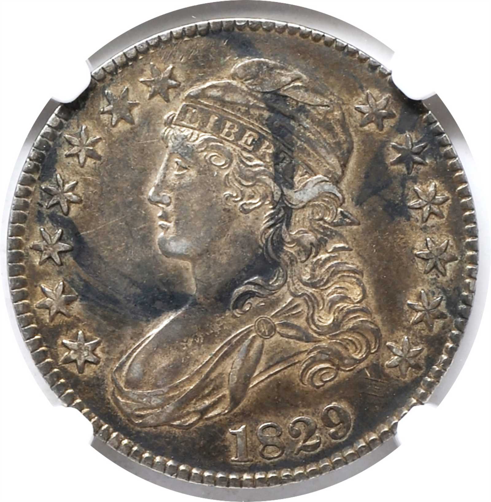 image for: 1829 Capped Bust Half Dollar. O-112. Rarity-1. Small Letters. EF-45 (NGC).