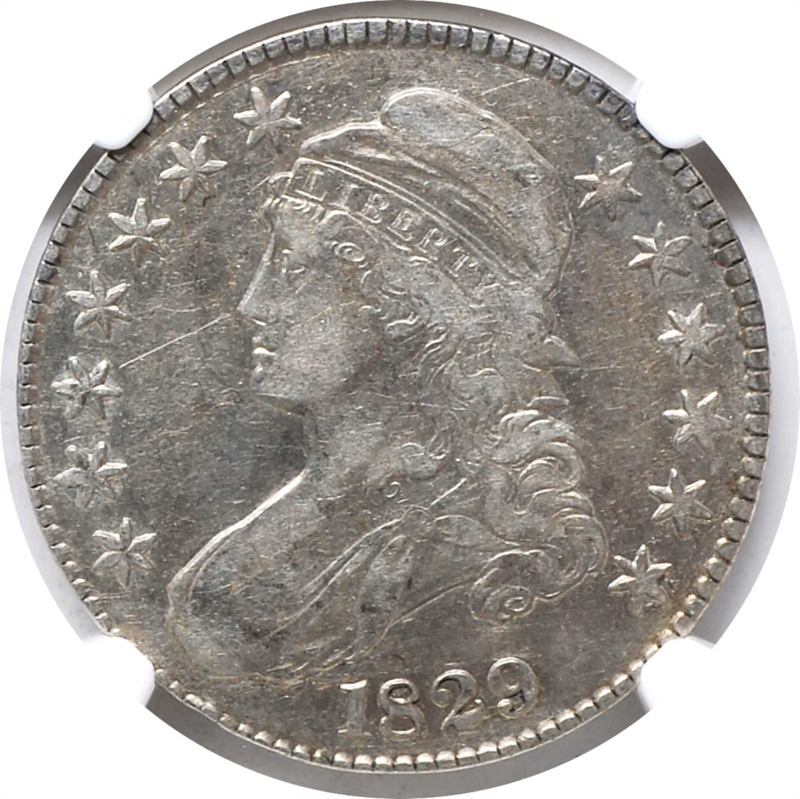 image for: 1829 Capped Bust Half Dollar. O-108. Rarity-2. Small Letters. VF-30 (NGC).