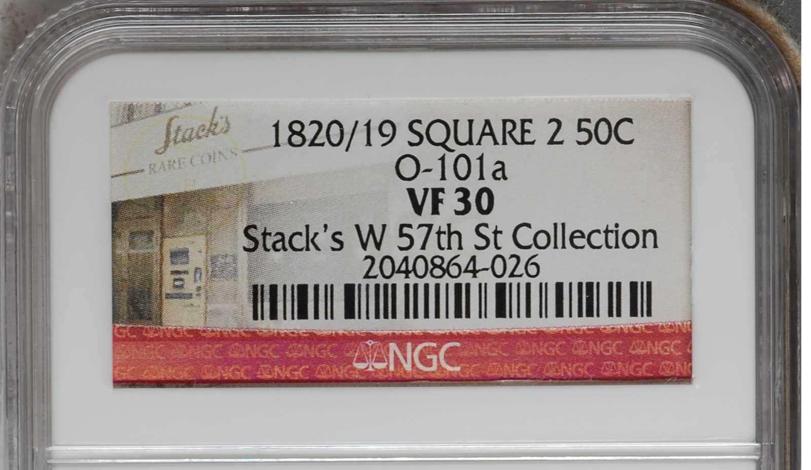 image for: 1820/19 Capped Bust Half Dollar. O-101a. Rarity-3. Square Base 2. VF-30 (NGC).