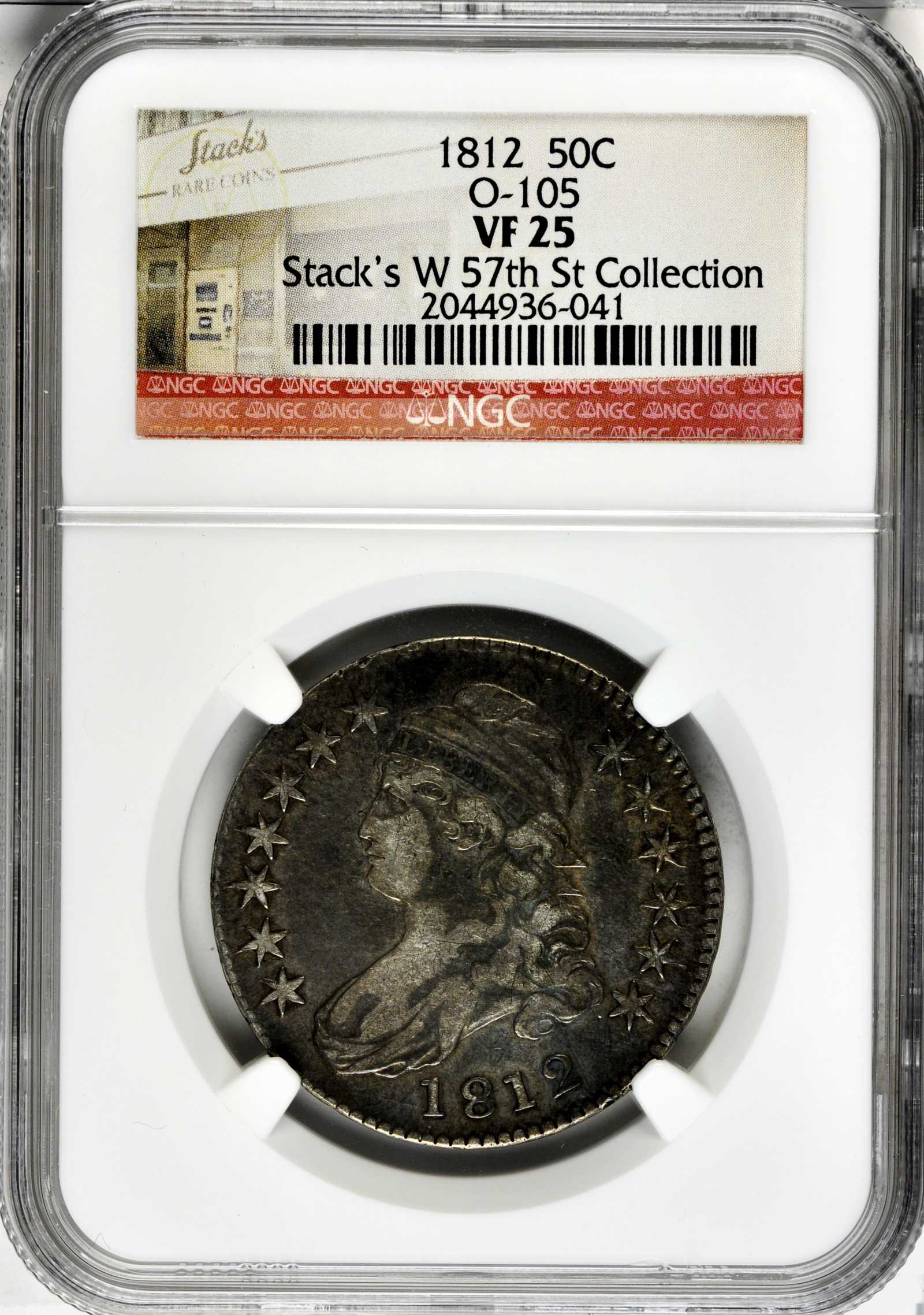 image for: 1812 Capped Bust Half Dollar. O-105. Rarity-1. VF-25 (NGC).