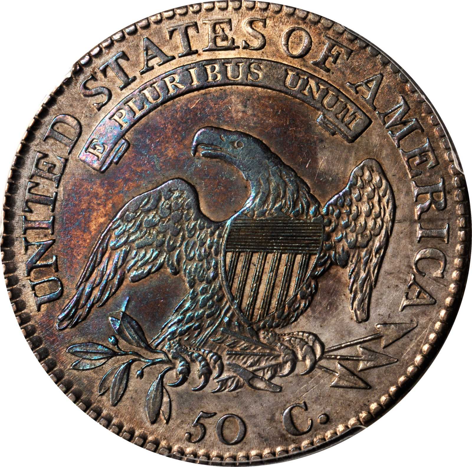 image for: 1814 Capped Bust Half Dollar. O-108. Rarity-2. AU Details--Questionable Color (PCGS).