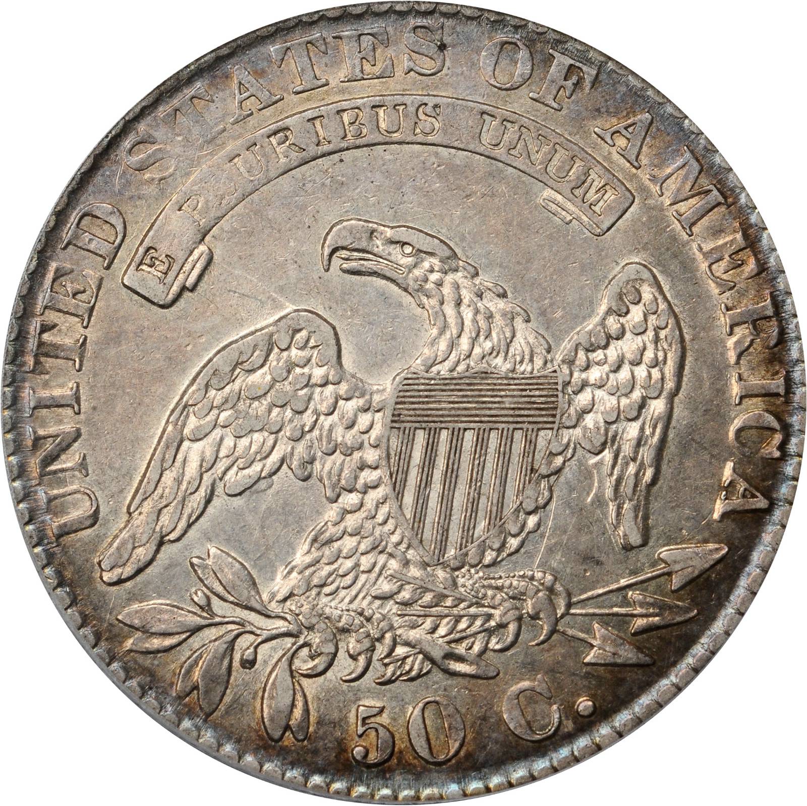 image for: 1830 Capped Bust Half Dollar. Overton 102, Small 0. AU-50 (PCGS).