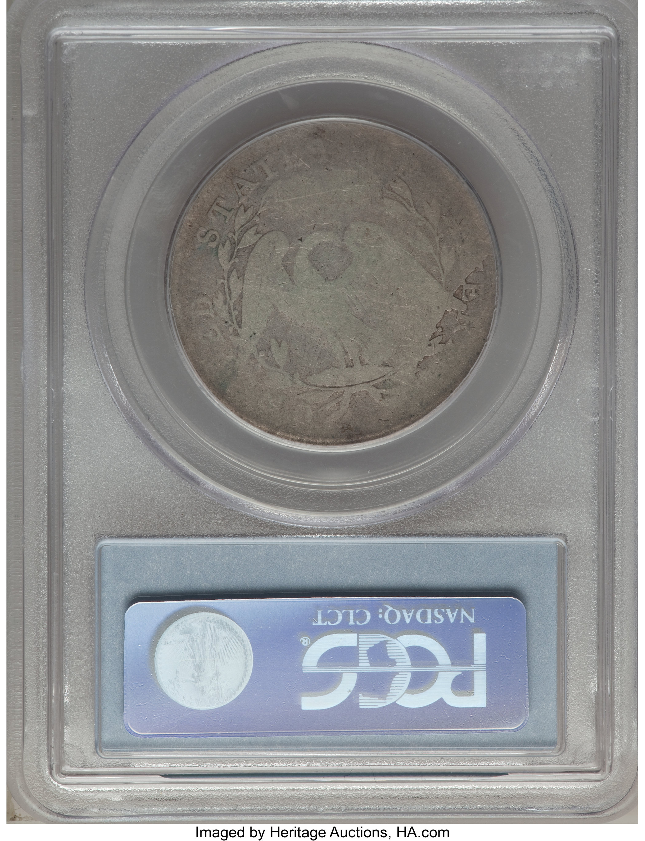 image for: 1795 50C 2 Leaves, O-122, T-5, R.5, AG3 PCGS. PCGS Population: (1/5). NGC Census: (0/13).  Mintage 299,680. From The ...