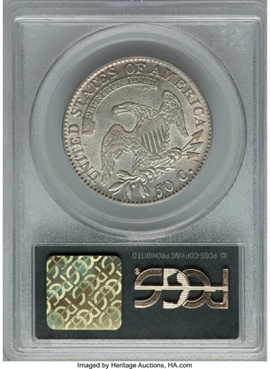 image for: 1817 50C O-110, R.2, AU50 PCGS. PCGS Population: (1/12). NGC Census: (3/10). AU50. Mintage 1,215,567. From The Merril...