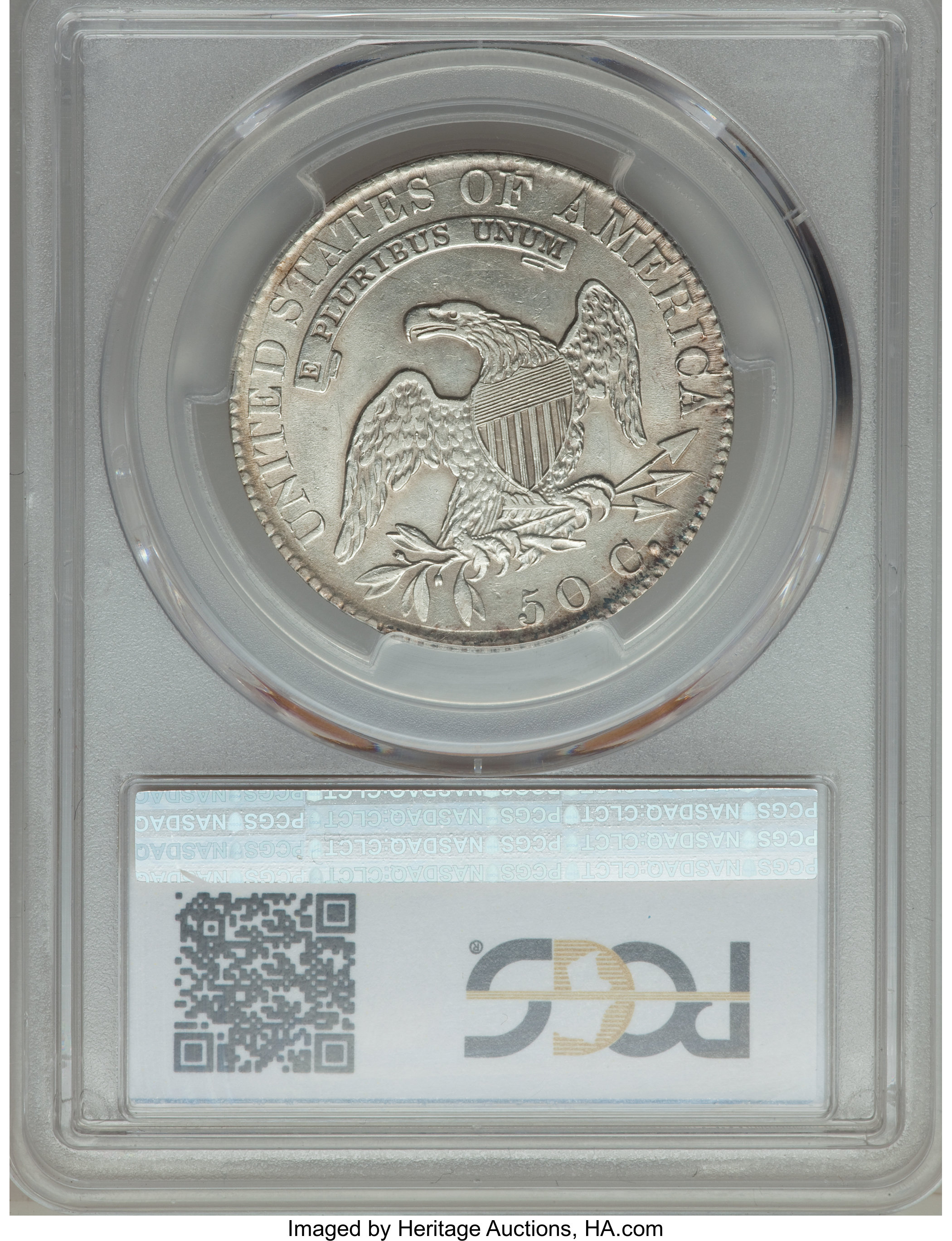 image for: 1819 50C O-110a, R.3, AU53 PCGS. PCGS Population: (2/4). NGC Census: (1/7). AU53. From The Loma Linda Collection, Par...