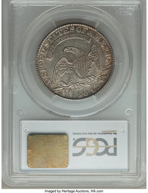 image for: 1822/1 50C O-101, R.1, AU50 PCGS. PCGS Population: (6/11). NGC Census: (7/23). AU50. Mintage 1,559,573. From The Merr...