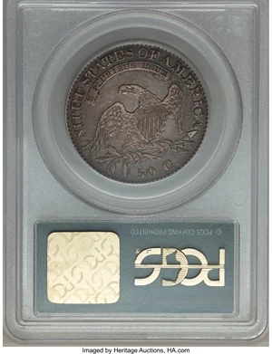 image for: 1823 50C O-104, R.3, AU55 PCGS. PCGS Population: (3/3). NGC Census: (6/5). AU55. Mintage 1,694,200. From The Merrill ...