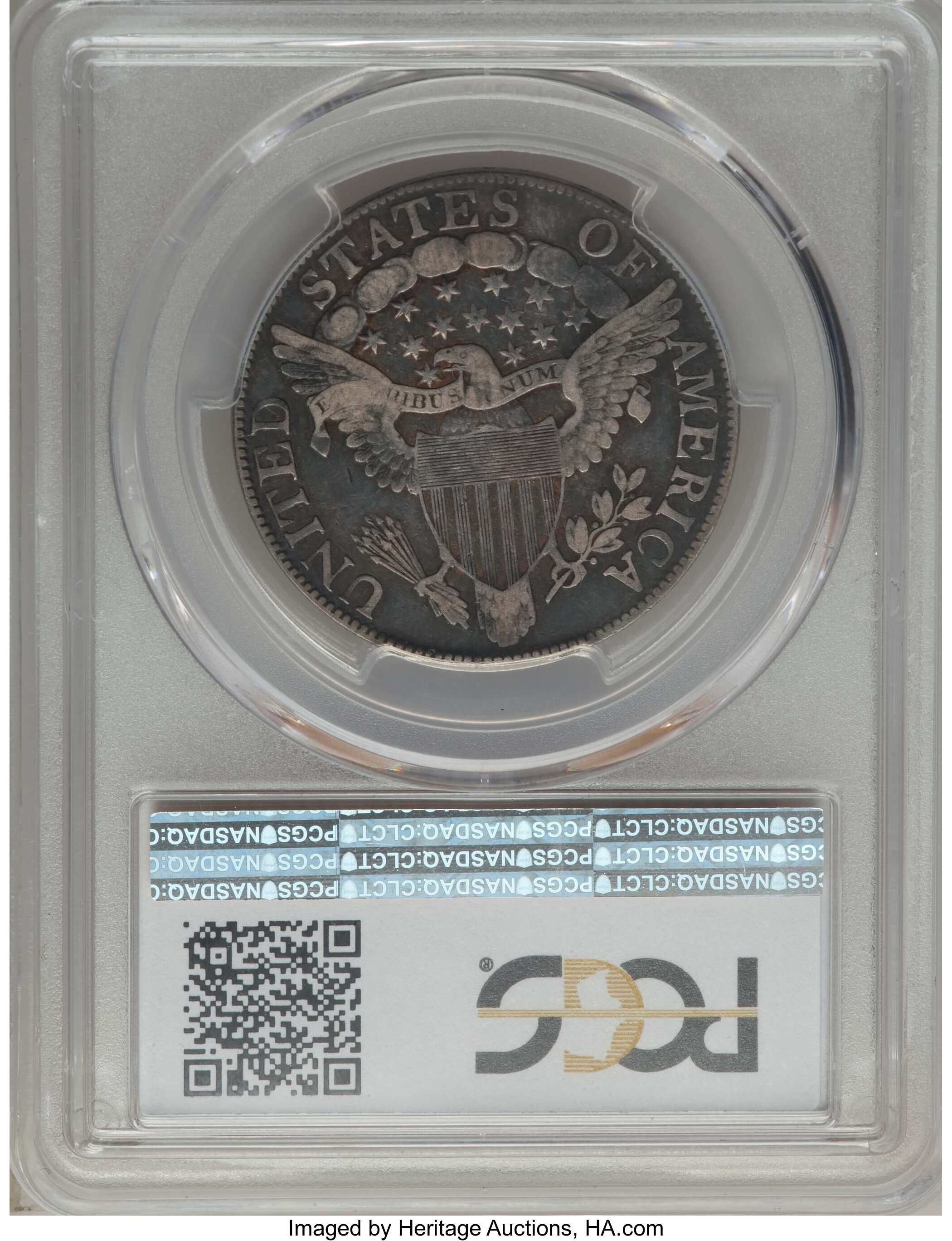 image for: 1805 50C O-106, T-13, High R.3, Fine 15 PCGS. PCGS Population: (3/6). NGC Census: (2/5).  From The E.B. Strickland Co...