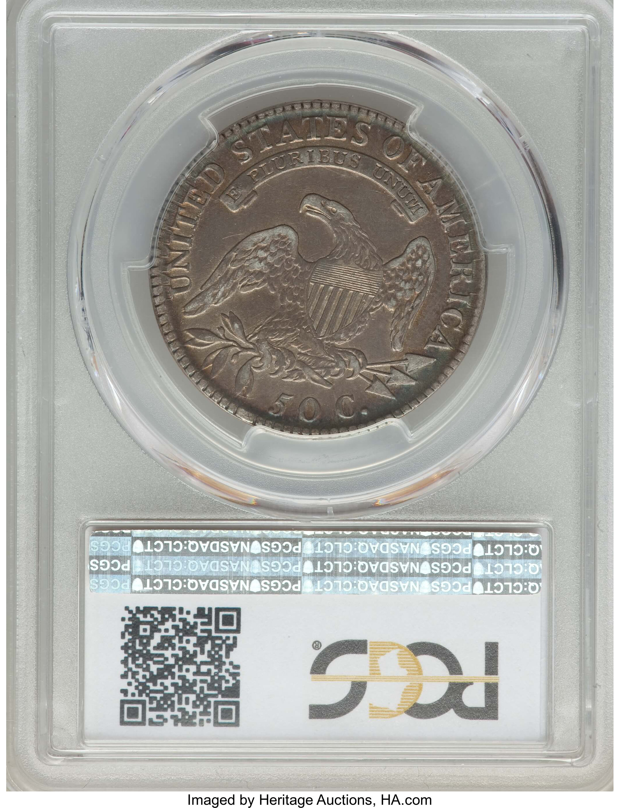 image for: 1818 50C O-105, R.3, VF30 PCGS. PCGS Population: (1/10). NGC Census: (1/5).  Mintage 1,960,322. ...