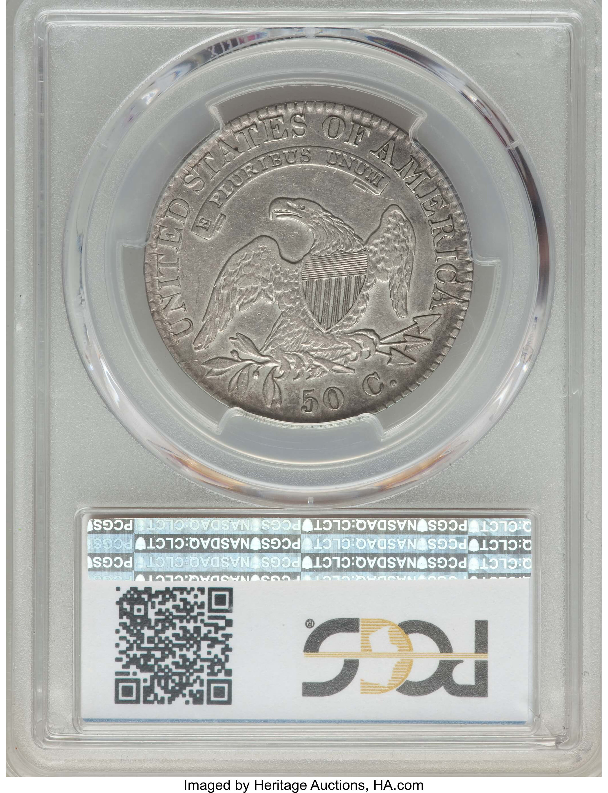 image for: 1822 50C O-106a, R.3, VF35 PCGS. PCGS Population: (3/8). NGC Census: (0/8).  Mintage 1,559,573. ...