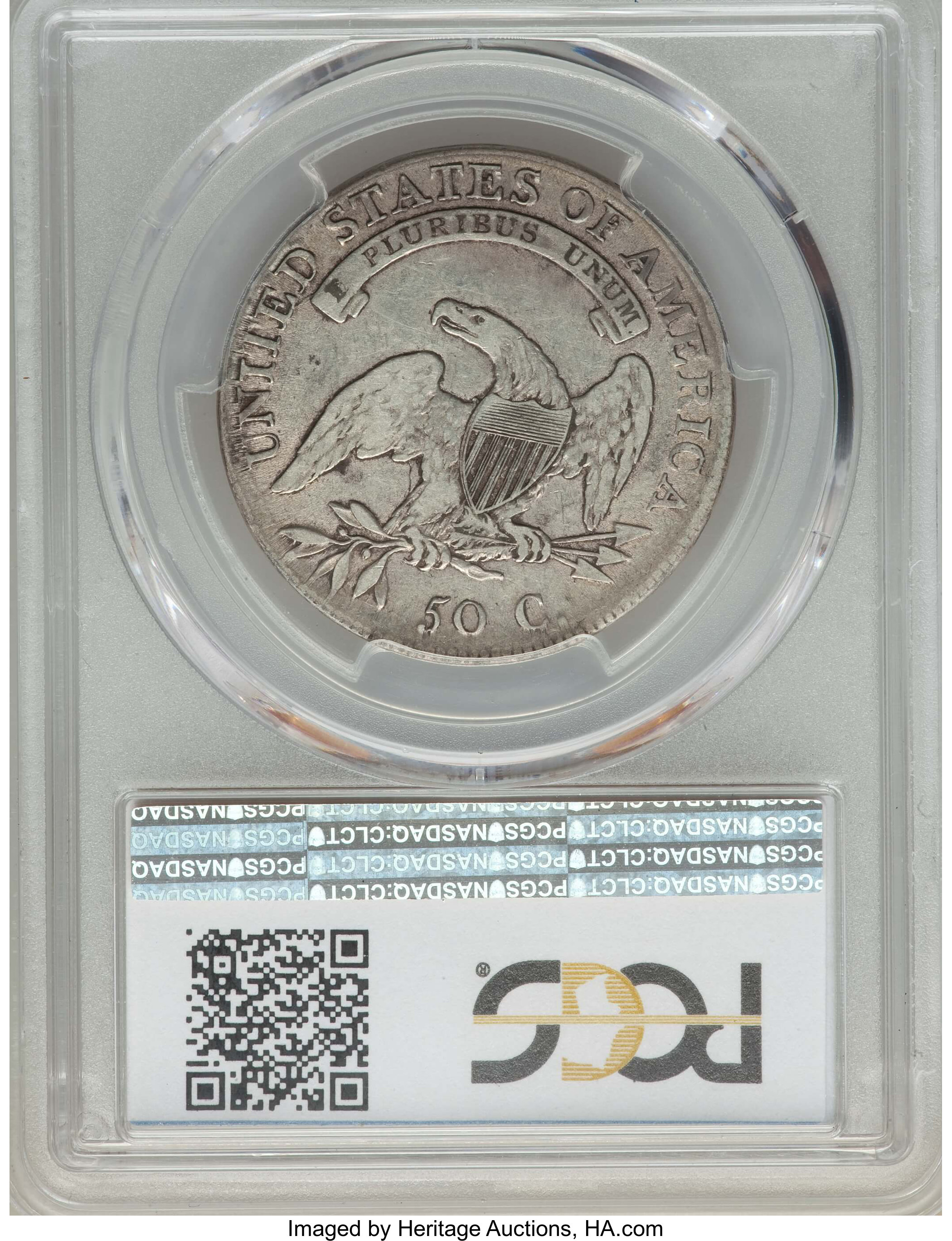 image for: 1808 50C O-102a, R.2, VF30 PCGS. PCGS Population: (2/13). NGC Census: (3/15).  Mintage 1,368,600. ...